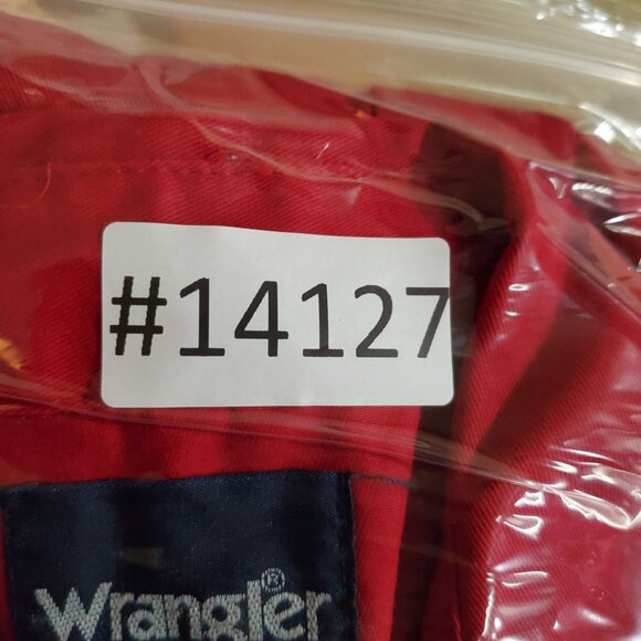 Wrangler Shirt Mens Bix 4X Red Long Sleeve Button-Up Brushpopper Pearl Snap - Picture 8 of 8